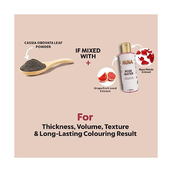 Mina iBrow Regular Pack & Coloring Tint Kit Up to 6 Week Dark Brown, Medium Brown, Light Brown, Black and Blonde Maquillage ...