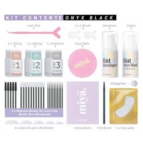 MIYA LASH | Lash Lift & Brow Lamination Kit avec teinte | Noir Maquillage des sourcils