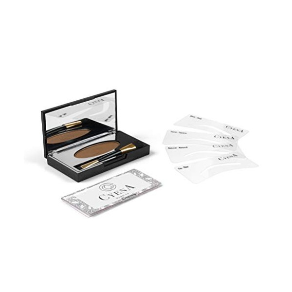 Cyena Make Up - Kit Sourcil Parfait - Maquillage Sourcil Naturel - Sublimateur De Regard - Teinte N°2 - Chatain Foncé Maquill...