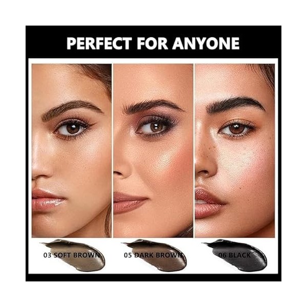 Anglicolor Kit de pochoirs à sourcils, kit de pochoirs à sourcils, pommade à sourcils étanche, pommade à sourcils longue duré...