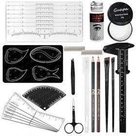 Hairstroke Brow Mapping Ruler – Gabarit Réutilisable en Acrylique pour Sourcils & Eyeliner, Guide de Dessin Rapide 1 Minute p...