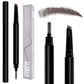 MOTIBACK Crayon à sourcils professionnel Micro Brow - Double face - Avec stylo mécanique pour dessiner, façonner et définir d