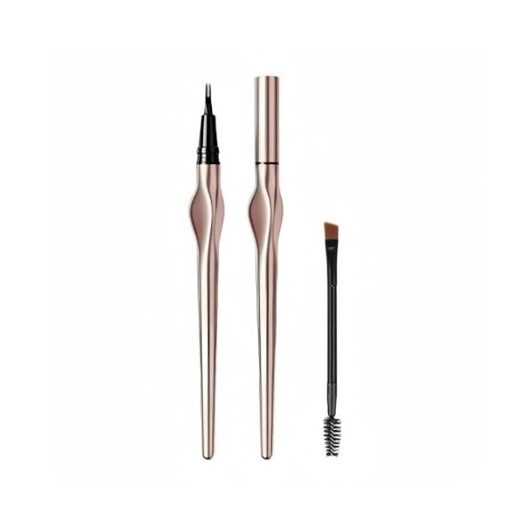 Crayon à sourcils waterproof avec une pointe de crayon à sourcils précise à deux pointes, crayon à sourcils pour des traits s