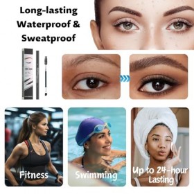 Crayon à sourcils, 2 en 1, double extrémité, imperméable, avec pointe pinceau précise, peut être légèrement teinté naturellem