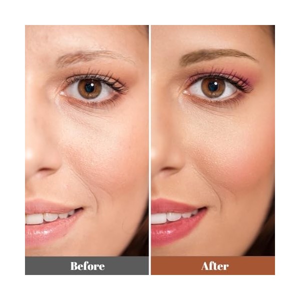 LOPHE Crayon à Sourcils 2 en 1 à Double Extrémité avec Applicateur à 2 Pointes de Fourchette et Pointe Pinceau Précise,Imperm