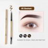 Lamela Crayon à sourcils double face avec brosse, marron et transparent Chestnut