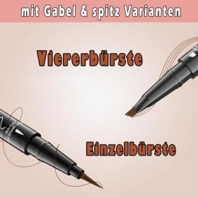 Stylo à sourcils en forme de cheveux facile à remplir, micro - stylo à double extrémité avec pointe de fourche et pointe préc