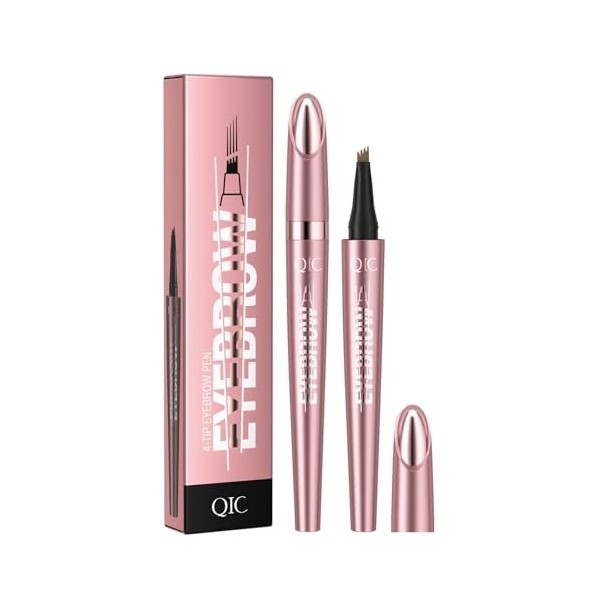 Crayon à sourcils, Stylo à sourcils liquide, Stylo à sourcils imperméable avec pointe micro-fourchette, Stylo à croquis fin l