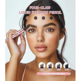 Crayon à sourcils, Stylo à sourcils liquide, Stylo à sourcils imperméable avec pointe micro-fourchette, Stylo à croquis fin l