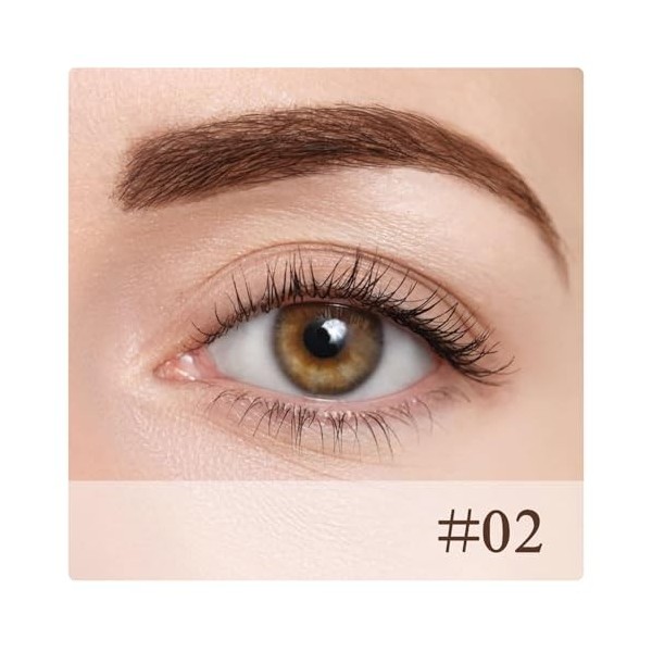 Apooliy Crayon et gel à sourcils 2 en 1, gel à sourcils résistant à leau, crayon à sourcils longue durée, applicateur de maq