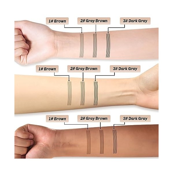 Apooliy Crayon à sourcils waterproof Stylo à sourcils liquide pour microblading,Gel pour sourcils Micro 4 Point,Longue durée,