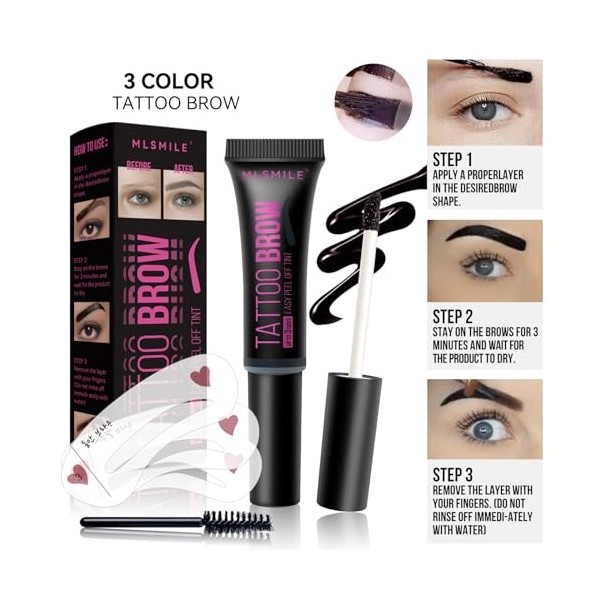 Gel de sourcils de tatouage peeling gel de sourcils coloration gel de sourcils de tatouage durable imperméable à leau et ant