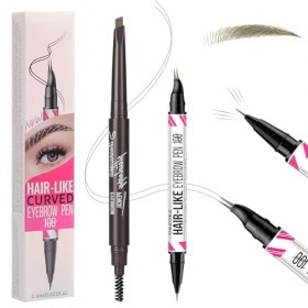 BUTBU Crayon à sourcils liquide 2en1, Stylo à sourcils double pointe, 3D Crayon Sourcil Microblading, Crayons Yeux, Express B