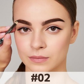 Boobeen Lot de 12 Crayons à Sourcils Double Pointe, Stylo Sourcils Imperméable avec Taille-Crayon et Brosse, Tenue Longue, Id