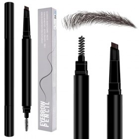MOTIBACK Crayon à sourcils professionnel Micro Brow - Double face - Avec stylo mécanique pour dessiner, façonner et définir d