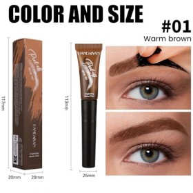 Pomade pour sourcils Warmbrown, gel pour sourcils imperméable, pommade pour sourcils avec pinceau, longue durée, pour des sou
