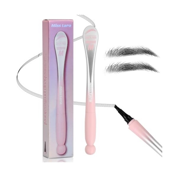 Crayon à sourcils liquide imperméable à 4 dents, durable, imperméable et résistant à la transpiration, crayon à sourcils 3D,