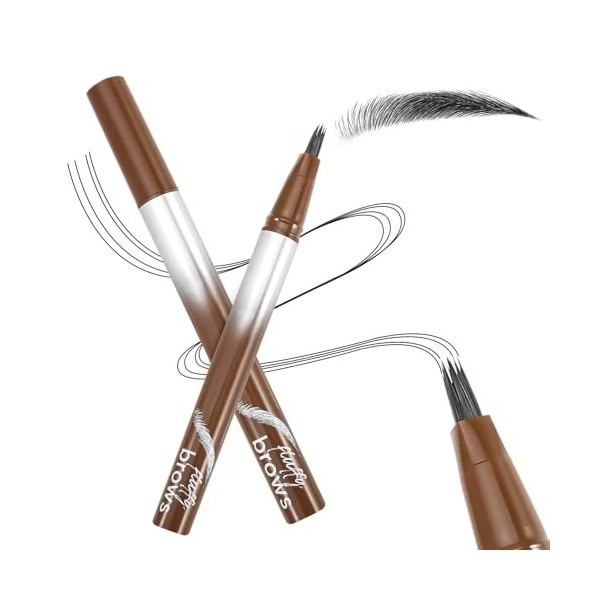 Boobeen Crayon à Sourcils Liquide Résistant à lEau, Crayon Microblading avec Brosse Angulaire, Séchage Rapide, Longue Tenue,