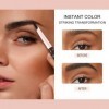 Boobeen Crayon Sourcils Double Face, 2 en 1 avec Brosse Spirale et Pointe Angulaire, Stylo de Précision Microblading, Résista