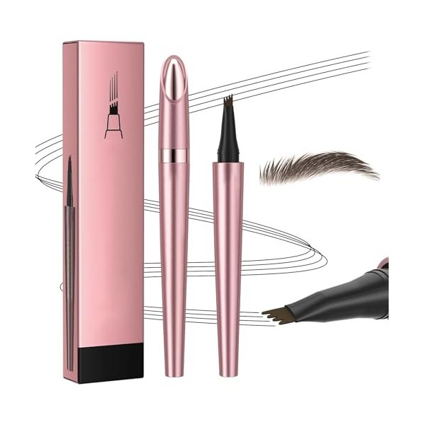 lomdung Crayon à Sourcils 3D Résistant à Leau, Crayons à Sourcils Magique, Stylo Sourcil Effet Poil, Crayon à Sourcils Préci