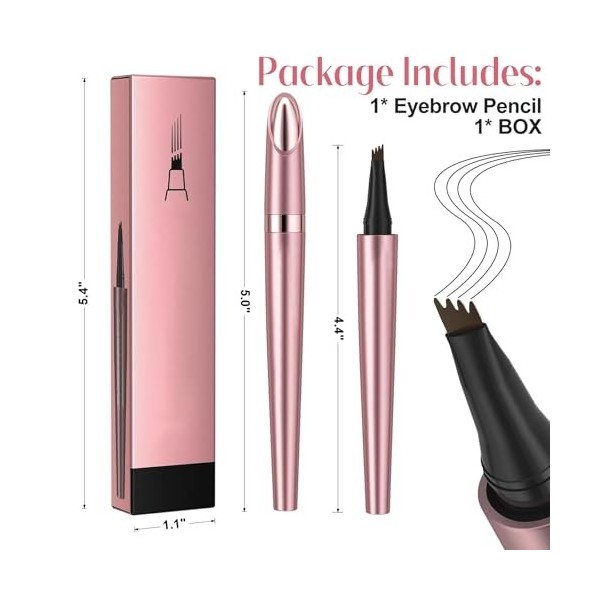 lomdung Crayon à Sourcils 3D Résistant à Leau, Crayons à Sourcils Magique, Stylo Sourcil Effet Poil, Crayon à Sourcils Préci