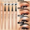 Ledeak Crayon Sourcil, 3D Magique Crayon à Sourcil imperméable avec 4 Pointes de Fourchette, Crayon Sourcils Essence Waterpro