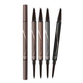 AOWVUTS Microblading Crayon à Sourcils Crayon Sourcil Magique 2 en 1 à Double Extrémité Imperméable Naturel Longue Durée Eyeb