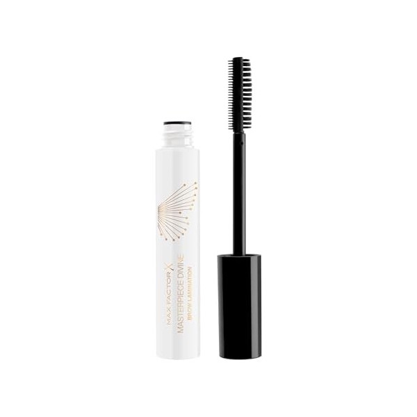 Max Factor Masterpiece Divine Brow Lamination Gel 001 Transparent, Applicateur 2 faces, Plastification semblable à un salon, 