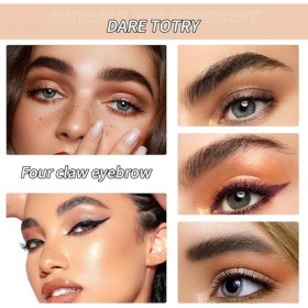 Crayon à sourcils magique, 3D, étanche, avec 4 pointes, crayon à sourcils naturel et durable, noir