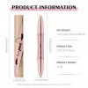 2 en 1 Crayon à sourcils, Eye-liner, Crayon microblading à double extrémité avec applicateur à pointe micro-fourche à 4 broch