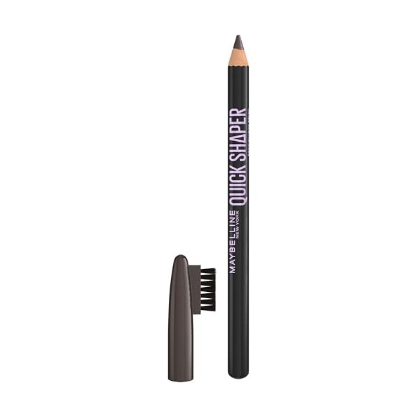 Maybelline New York - Crayon à Sourcils Quick Shaper - Fini Naturel Haute Précision - Tenue Longue Durée - Teinte : 06 Black