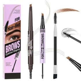 BUTBU Crayon à Sourcils liquide, 3D Crayon Sourcil Microblading, Crayons Yeux, Express Brow Ultra Slim, Teinture Sourcil, Lon