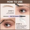 BUTBU Crayon à Sourcils liquide, 3D Crayon Sourcil Microblading, Crayons Yeux, Express Brow Ultra Slim, Teinture Sourcil, Lon