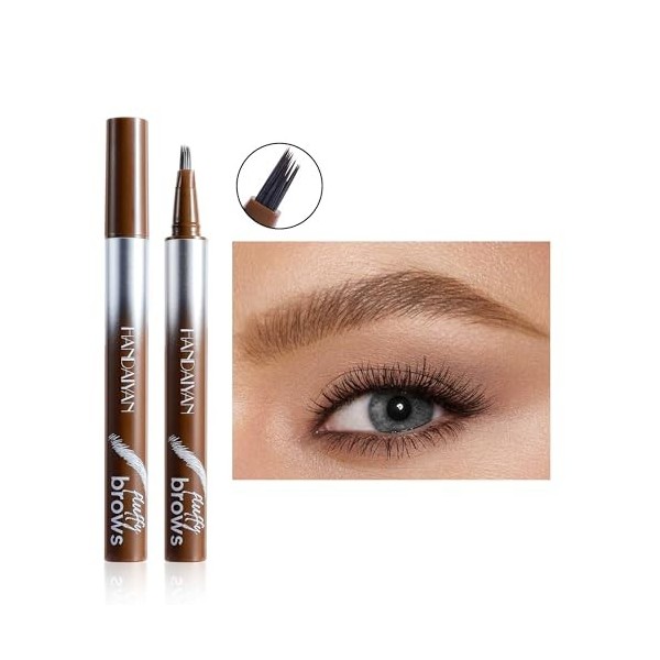 Crayon à sourcils liquide multi-fourches et pinceau biseauté Brow-Fection – Waterproof et longue tenue pour des sourcils four