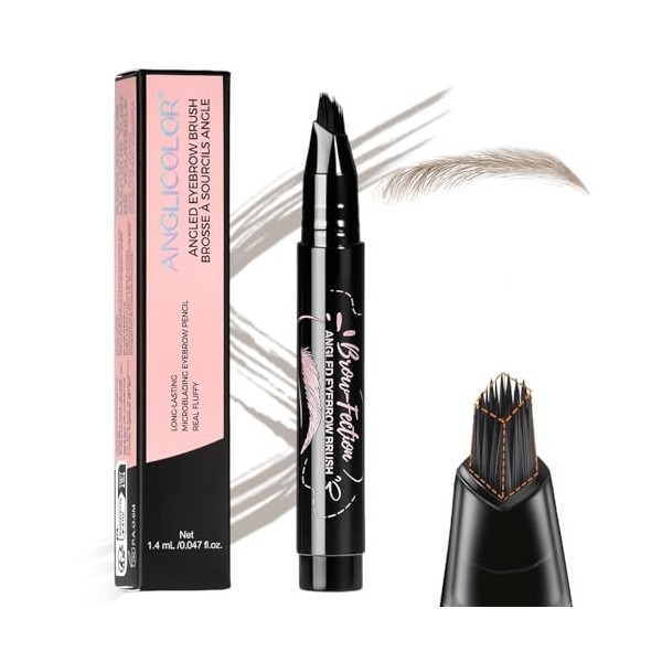 Crayon à sourcils Marron Waterproof Eyebrow Pencil pour Combler les Zones Clairsemées, Crayon Sourcils 3 Minutes Pour Des Sou