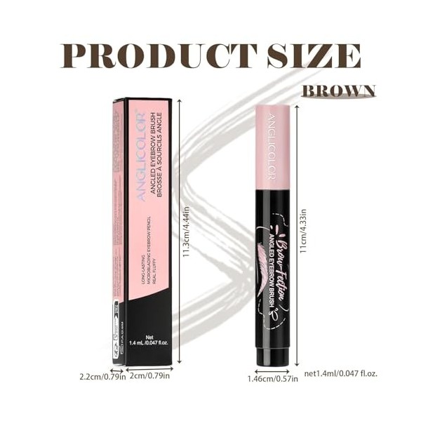 Crayon à sourcils Marron Waterproof Eyebrow Pencil pour Combler les Zones Clairsemées, Crayon Sourcils 3 Minutes Pour Des Sou