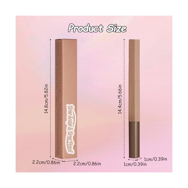 MOTIBACK Crayon à sourcils professionnel Micro Brow - Double face - Avec stylo mécanique pour dessiner, façonner et définir d...