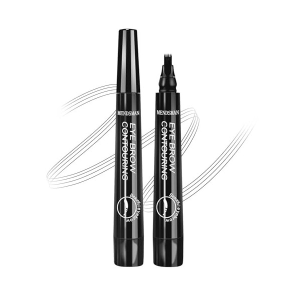 Stylo à sourcils liquide – Stylo à sourcils professionnel à micro-lame – Stylo à sourcils magique et précis étanche à 4 point