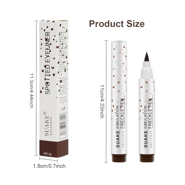 LOPHE 2 Pcs Stylo De Tache De Rousseur,Stylo de tache de rousseur semi permanent,Outil De Maquillage De Taches De Rousseur,du