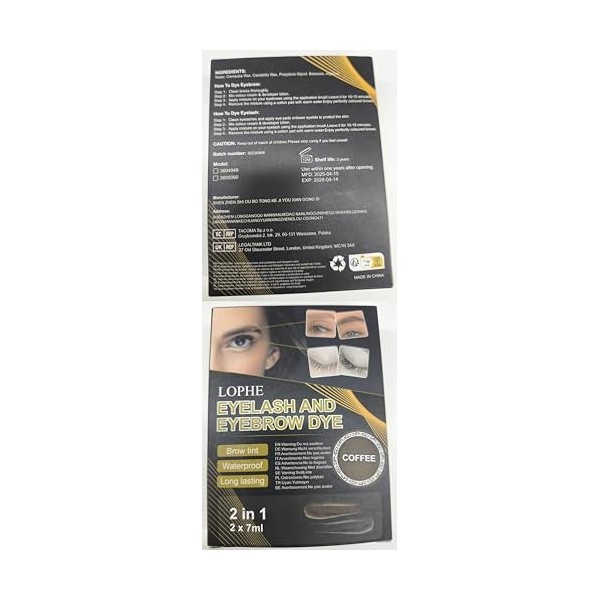 LOPHE kit pour Cils et Sourcils Gel, Kit de teinture pour sourcils 30g pour les sourcils