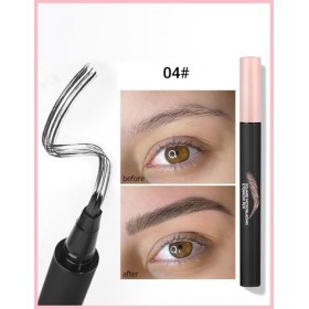 Erinde Microblading 04 Crayon à sourcils, effet 3D, naturel avec brosse coudée et étanche 24 h