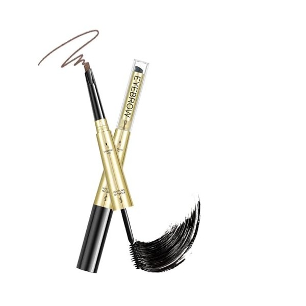 MOTIBACK Crayon à sourcils et mastic 2 en 1, imperméable et résistant à la transpiration, pour une tenue 24 h, végétalien et