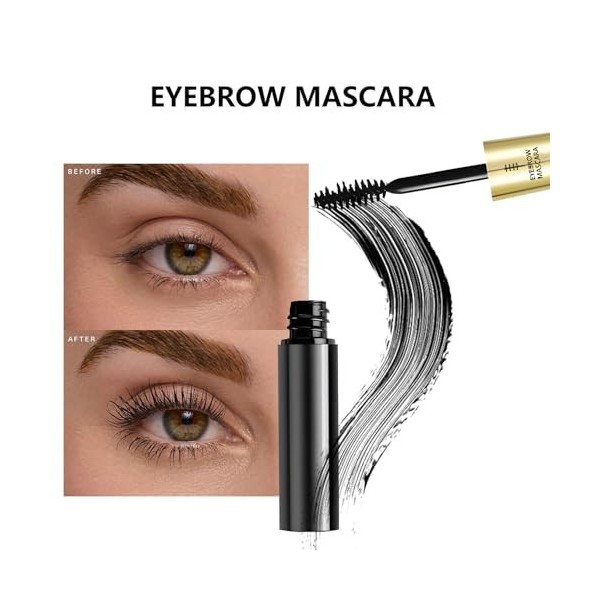 MOTIBACK Crayon à sourcils et mastic 2 en 1, imperméable et résistant à la transpiration, pour une tenue 24 h, végétalien et