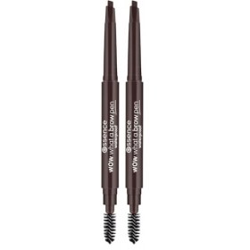 Essence - Crayon Sourcils Wow What a Brow Pen Waterproof - 04 Black-Brown Lot de 2 