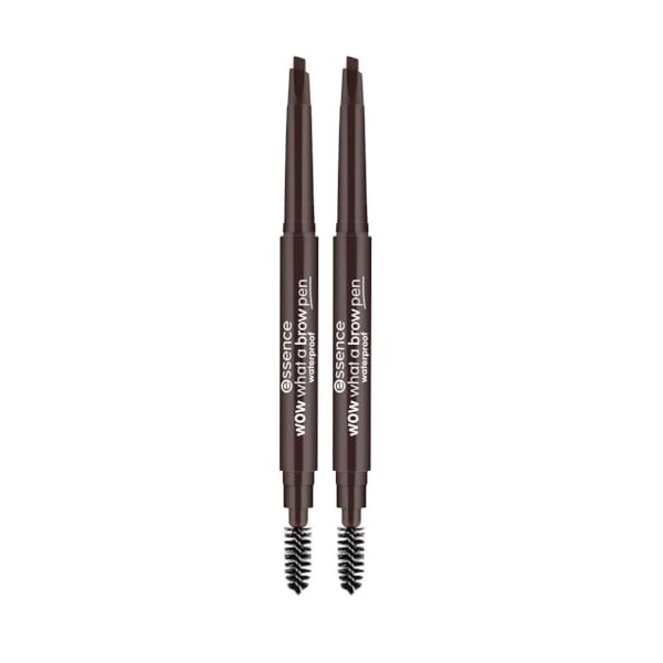 Essence - Crayon Sourcils Wow What a Brow Pen Waterproof - 04 Black-Brown Lot de 2 
