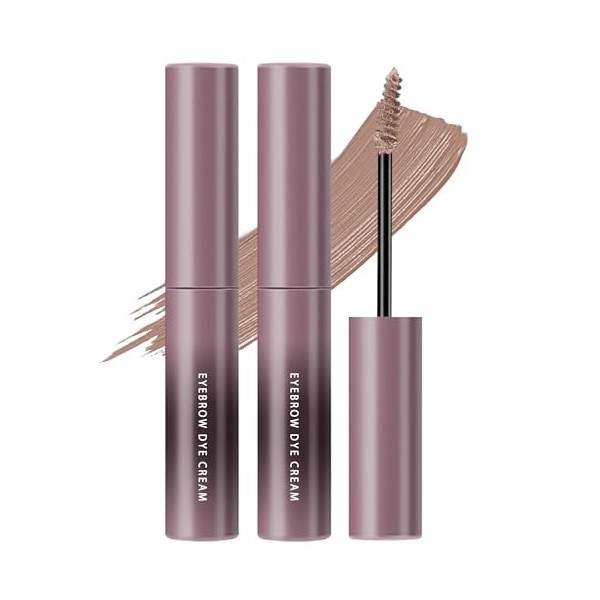 Sourcils Couleur Gel 2pcs, Marron Eyebrow Gel Imperméable Longue Durée, Sourcils Crayon Coloré Extension du Volume Mascara, S