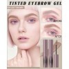 Sourcils Couleur Gel 2pcs, Marron Eyebrow Gel Imperméable Longue Durée, Sourcils Crayon Coloré Extension du Volume Mascara, S