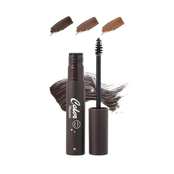 Erinde Mascara à Sourcils et Eyebrow Gel,Gel Haute Pigmentation,Résultat Précis et Naturel,Application Facile,Longue Tenue,Ré