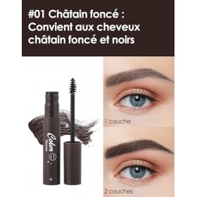 Erinde Mascara à Sourcils et Eyebrow Gel,Gel Haute Pigmentation,Résultat Précis et Naturel,Application Facile,Longue Tenue,Ré