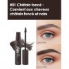 Erinde Mascara à Sourcils et Eyebrow Gel,Gel Haute Pigmentation,Résultat Précis et Naturel,Application Facile,Longue Tenue,Ré
